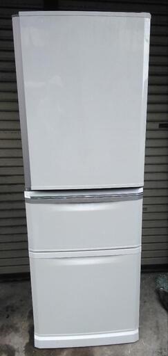 三菱3ドア冷蔵庫 MR -C34D-W 335L 18年製 ホワイト 配送無料