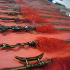 中国古代の武具の模型の画像
