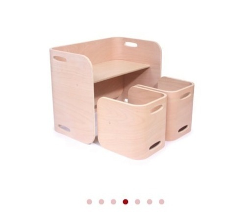 キッズテーブル(コロコロチェア&デスク3点セット)