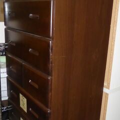 【お宝堂】おしゃれなタイル付チェスト　棚　タンス　収納棚　幅60×高さ173ｃｍ　の画像