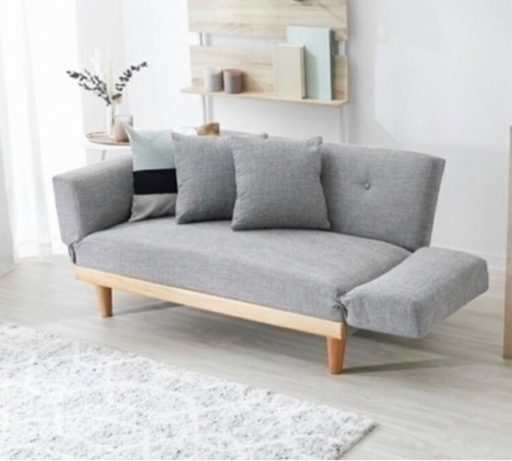 【引き取り希望】ソファー　グレー　2人がけ