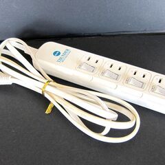 エルパ ( ELPA ) スイッチ付タップ 4個口 延長コード2m ③
