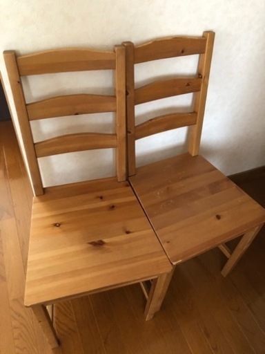 椅子　お値下げ！2脚セット　ダイニングチェア　IKEAヨックモック