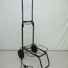 stp-1827　折りたたみキャリーカート　ブラック　ベルト付き...