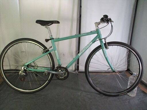 C757★35800円スタート★整備済み スポーツ中古自転車 【クロスバイク　ビアンキ　viale グリーン　46ｃｍ】