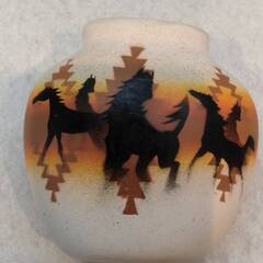 ②中古 Navajo Vase アメリカンインディアン ナバホ族...