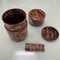 桜皮細工　茶筒（円柱型）