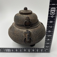 香炉　茶釜　鉄　レトロ　茶道具の画像