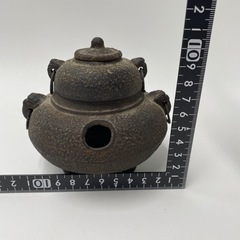 香炉　茶釜　鉄　レトロ　茶道具の画像