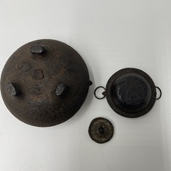香炉　茶釜　鉄　レトロ　茶道具の画像