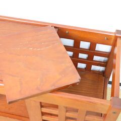 ≪J870ジ≫HIKARI/光家具 棚 ワゴン 花台 木製/キャスター付き 収納家具/収納道具 飾り棚 中板高さ調整可能 工芸 インテリア/家具の画像