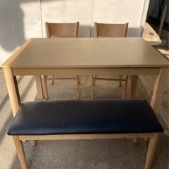 4人掛け ダイニングセット ベンチタイプ 早い物勝ち
