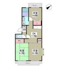 💖初期費用13万円💖常磐線「馬橋」駅徒歩18分🌟3DK🎵管理番号...