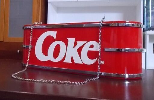 COKE/コカコーラ ビルボードサイン 幅80cm 看板 壁掛 天吊りチェーン コーク アメリカン雑貨 店舗 バー ガレージ 札幌市東