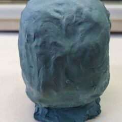 【決まりました】☆オブジェ　肖像　昭和美術　高さ：約10ｃｍ✕幅：約8ｃｍ✕奥行：約9ｃｍ　中古品　の画像