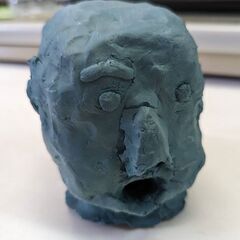 【決まりました】☆オブジェ　肖像　昭和美術　高さ：約10ｃｍ✕幅：約8ｃｍ✕奥行：約9ｃｍ　中古品　の画像