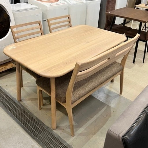 ダイニングテーブル チェア セット ナチュラルブラウン系 135×80×70