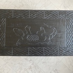 アジアン　テーブル　天然木　エスニック　黒の画像