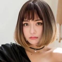 フルウィッグ　ボブ　グラデーション
