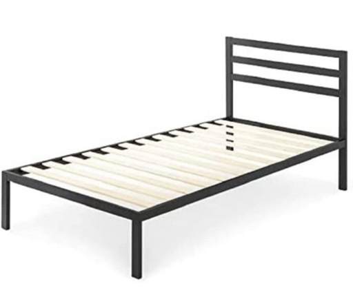 組立式 未使用 シングルベッド 黒 すのこ式 引取り