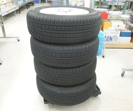 ヨコハマ ECOS ES31 185/65R14 86S 2019年製 社外ホイール 14×5.5 PCD 114.3 4本セット 屯