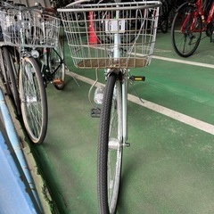 27インチ 水色 自転車 中古：傷ありだけど走行に問題なし、池袋駅で直接手渡しの画像