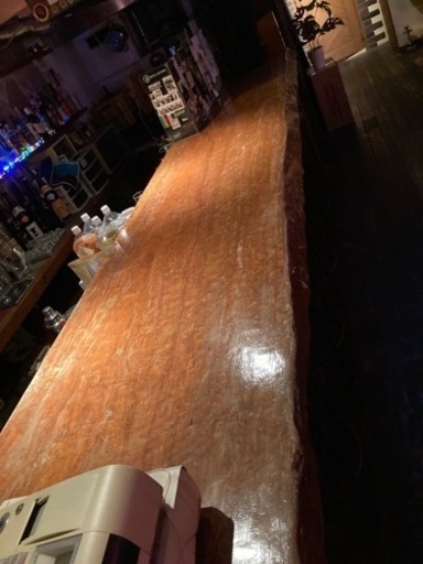 バーカウンター　一本木　一本板