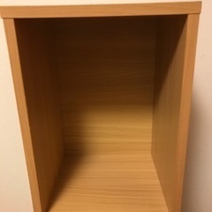 １段カラーボックス（木目調）✖️２個の画像