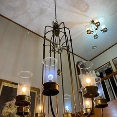 シャンデリア　イタリア製　ペンダント照明　真鍮
