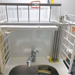譲渡先決定【無料】キッチンパネル　水切りカゴ　towerの画像