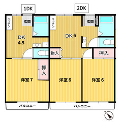 サ２⭕️初期費用4万円台〜✨大家直接募集✨敷礼仲手前家賃無料⭕️駐車場1台分付き🚗ペット相談🐕🌹 大規模リフォームによる１８個の新品生活必需品付き✨　🏫２DK⭕バス・トイレ別🛁セブンイレブン徒歩約4分👍関東鉄道常総線「水海道駅」徒歩7分🌸茨城県　水海道　常総市　鬼怒川 - 常総市