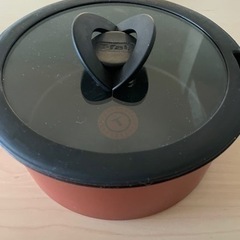 【美品】　ティファール　鍋　大　バタフライガラス蓋　シールリッド...