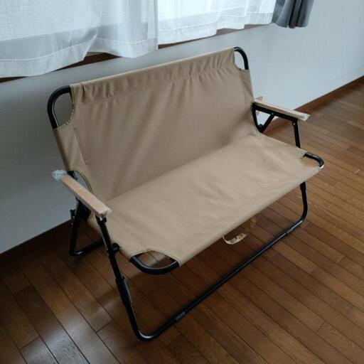 【お取引中】二人がけ折りたたみイス