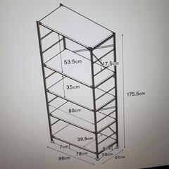 スチールユニットシェルフ・スチール棚セット・大・ライトグレー ①の画像
