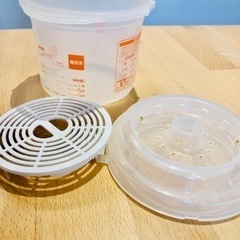 電子レンジ　炊飯器　蒸し料理　お粥も作れるの画像
