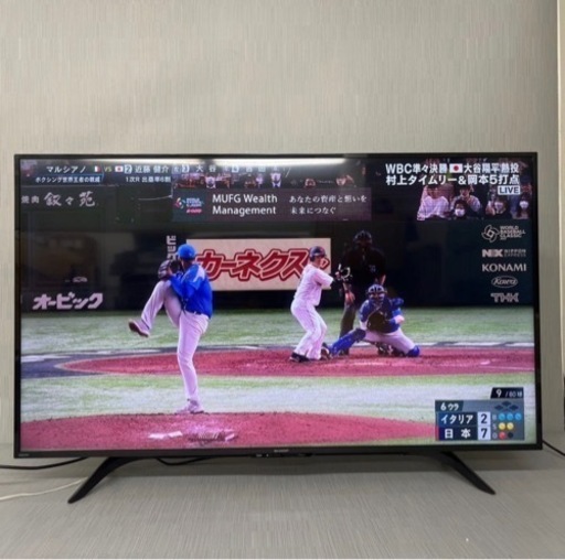 SHARP AQUOS 50インチ 4T-B50AKL 液晶テレビ リモコン付き スタンド付き 動作確認済