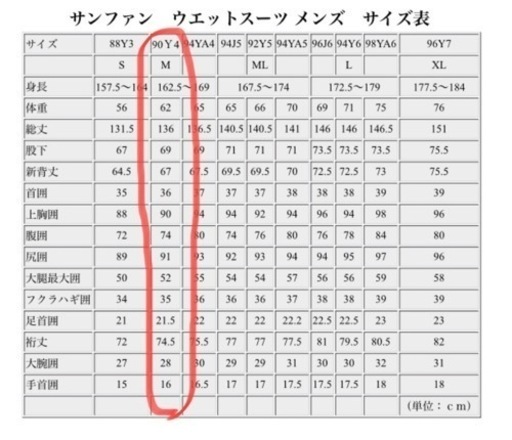 ダイビング用ウェットスーツ  5㎜