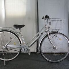 C761★限定特価★ 中古自転車 【27インチ　シティ　シルバー　3段　LEDオートライト 】