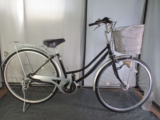 C763★限定特価★ 中古自転車 【27インチ　軽快車　6段　黒 】 入札お待ちしております(*^▽^*)