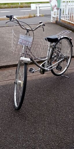 ★ジモティ割あり★  軽快車 27インチ シルバー クリーニング済み SJ2126