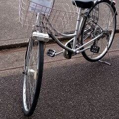 グラキリス【コレクション株】 白肌　手乗り ☆ジモティ割あり☆ 軽快車 27インチ シルバー クリーニング済み SJ2126