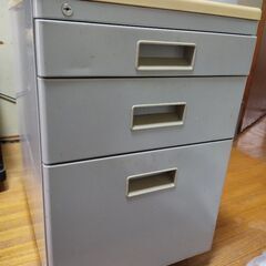 サイドワゴン　キャビネット　3段引き出し　鍵無し　オフィス家具