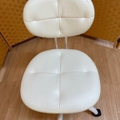 【引取】ワークチェア　白　昇降式の画像