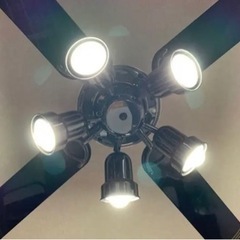 シーリングファン(LED色) 5枚羽根 リモコン付きの画像