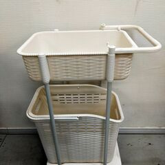 キャスター付き　ランドリーバスケット2段　NO755