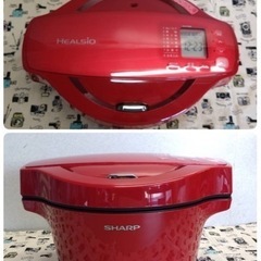 ●お値下げ！　SHARP シャープ ヘルシオ ホットクック KN-HT99B-R 2018年製 自動調理 鍋  1.6L 無水鍋 レッド 動作確認済 美品 ④の画像