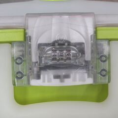 キャリーケース 高さ55×幅36×奥行22㎝ 2輪 スケルトン グリーン キーロック付き 西岡店の画像