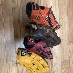 野球グローブ　大人用×2 子供用×2