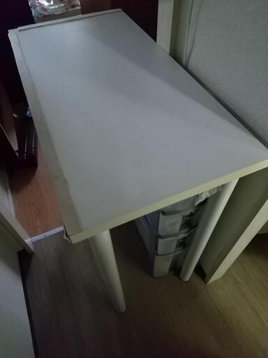 カウンターテーブル、白★高さ高め約９０cm
