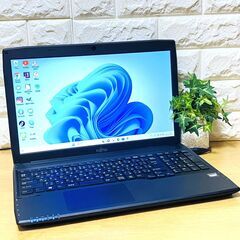 P1【商談中】　Fujitsu　Windows11　AMD E1 メモリ4GB　HDD500GB 15.6インチ　DVDドライブ　webカメラ搭載 初期設定済ですぐに使える♪
